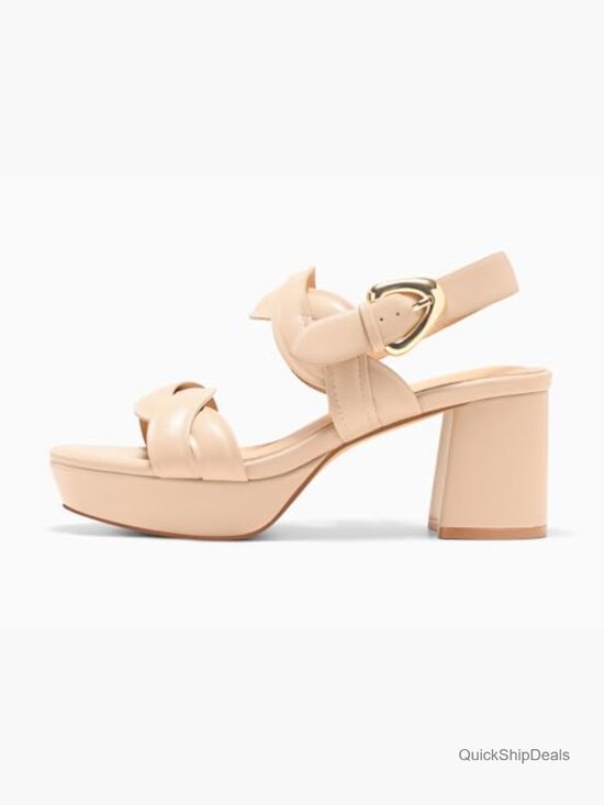Platform Chunky Heels Sandals Open Toe Ankle Strap Summer Dress Beach Shoes